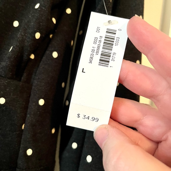 NWT Old Navy Polka Dot ¾ Sleeve Mid Length Dress - Picture 2 of 4